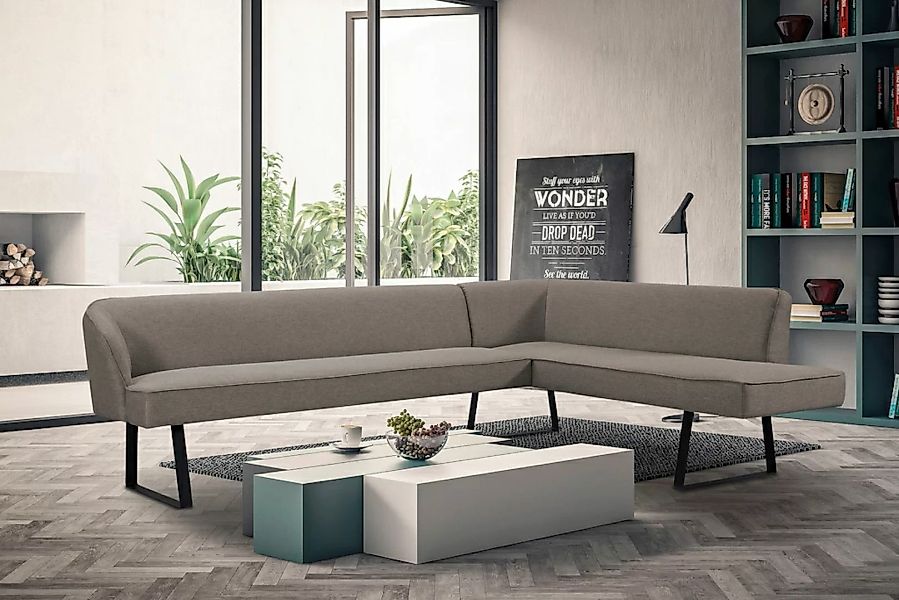 exxpo - sofa fashion Eckbank "Americano", mit Keder und Metallfüßen, Bezug günstig online kaufen