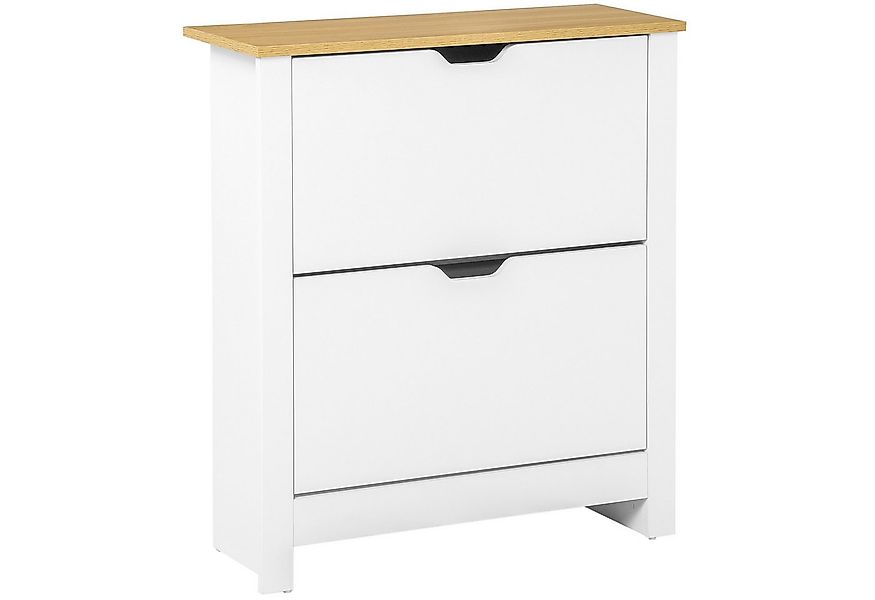 HOMCOM Schuhschrank Schuhregal mit 3 Klappen für 18 Paar Schuhe (Schuhständ günstig online kaufen