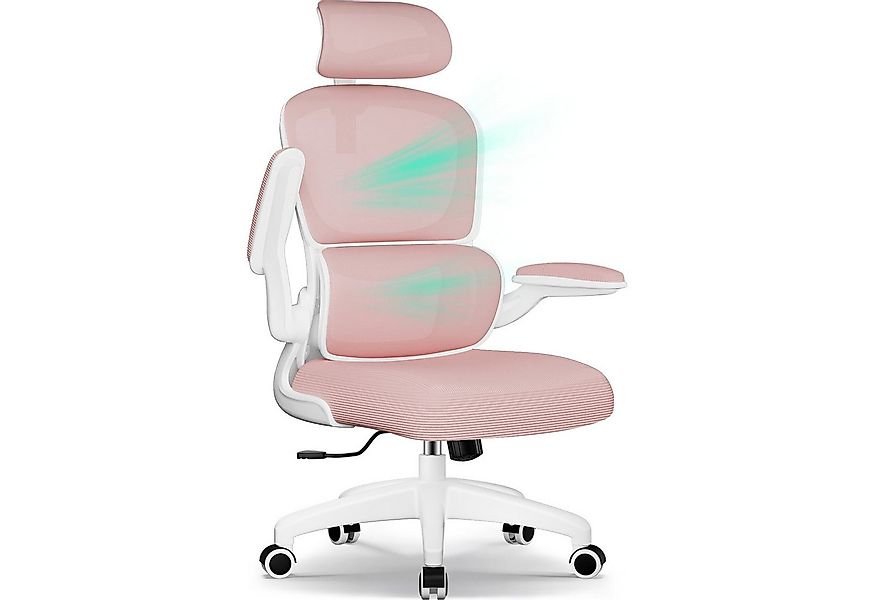 Fukstern Bürostuhl Ergonomischer Bürostuhl mit 90° klappbaren Armlehnen (Ve günstig online kaufen