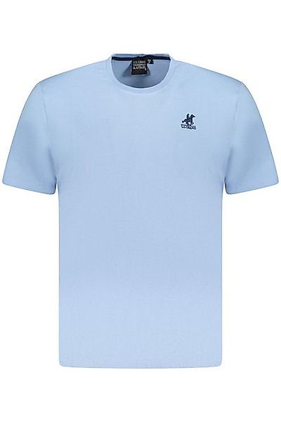 U.S. GRAND POLO T-Shirt Herren Kurzarm T-Shirt in Hellblau mit Rundhals und günstig online kaufen