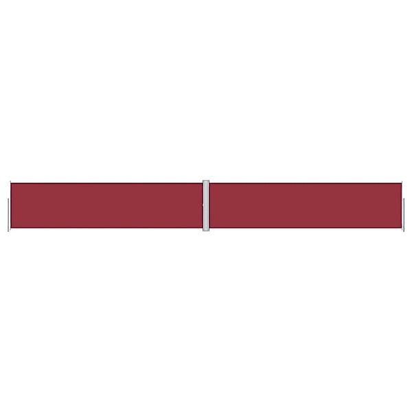 furnicato Seitenmarkise Ausziehbar Rot 160x1200 cm günstig online kaufen