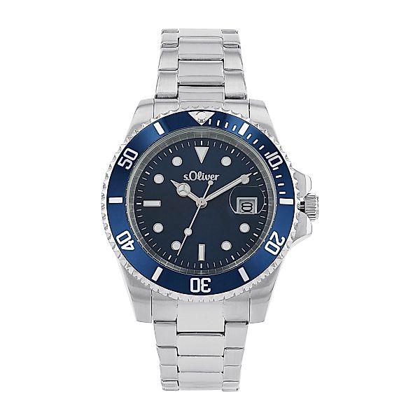 s.Oliver Quarzuhr 2036547, Armbanduhr, Herrenuhr, Edelstahlarmband, günstig online kaufen