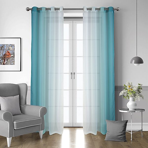 BYSURE Gardine (2 St), Ösen, halbtransparent, günstig online kaufen