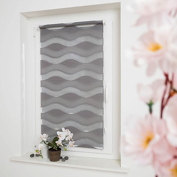 Doppelrollo Welle, GARESA, Lichtschutz, ohne Bohren, freihängend, Klemmfix, günstig online kaufen