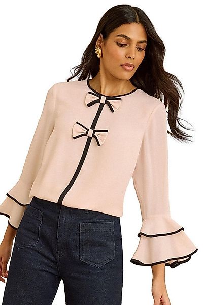 Love & Roses Langarmbluse Love & Roses Bluse mit Trompetenärmeln, Kurzgröße günstig online kaufen
