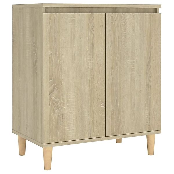 vidaXL Sideboard mit Massivholz-Beinen Sonoma-Eiche 60x35x70 cm 806070 günstig online kaufen