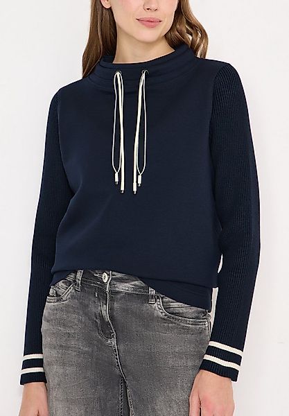 CECIL Sweatshirt mit Strickärmeln und College Details günstig online kaufen