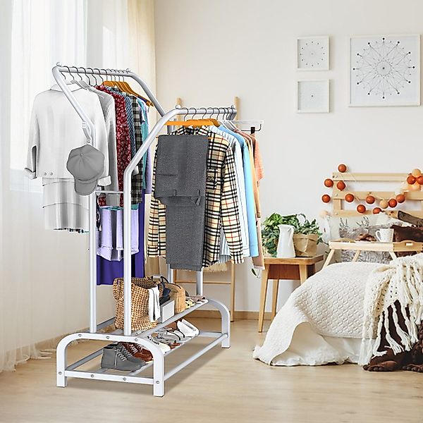 loefme Kleiderständer Garderobenständer, Doppelstab, Kleiderstange, bis günstig online kaufen