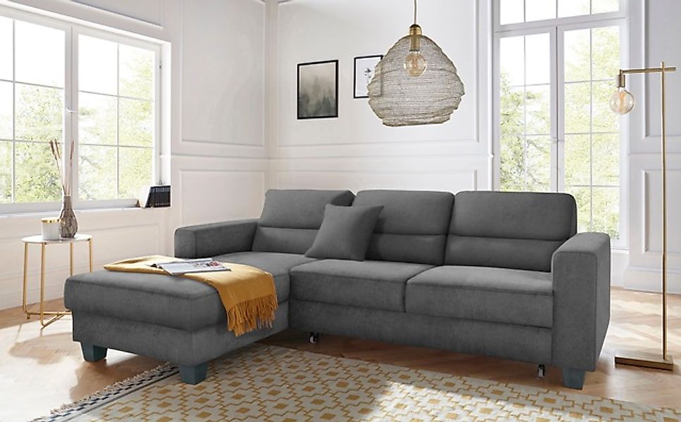TRENDMANUFAKTUR Ecksofa »Chamber, zeitlos & modern, hoher Sitzkomfort, Brei günstig online kaufen