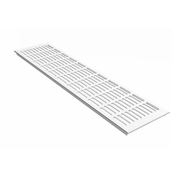 MS Beschläge Aluminium Gitter 130 x 1200 mm Weiß RAL 9016 günstig online kaufen