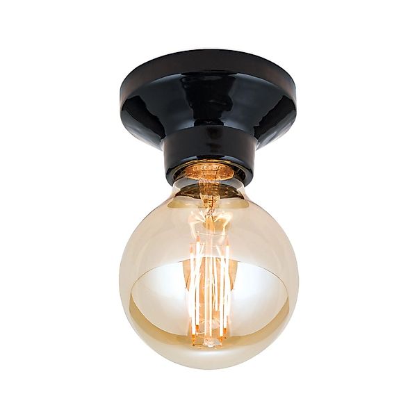 Orion Leuchten Deckenleuchte Keramik 1xE27 Schwarz günstig online kaufen
