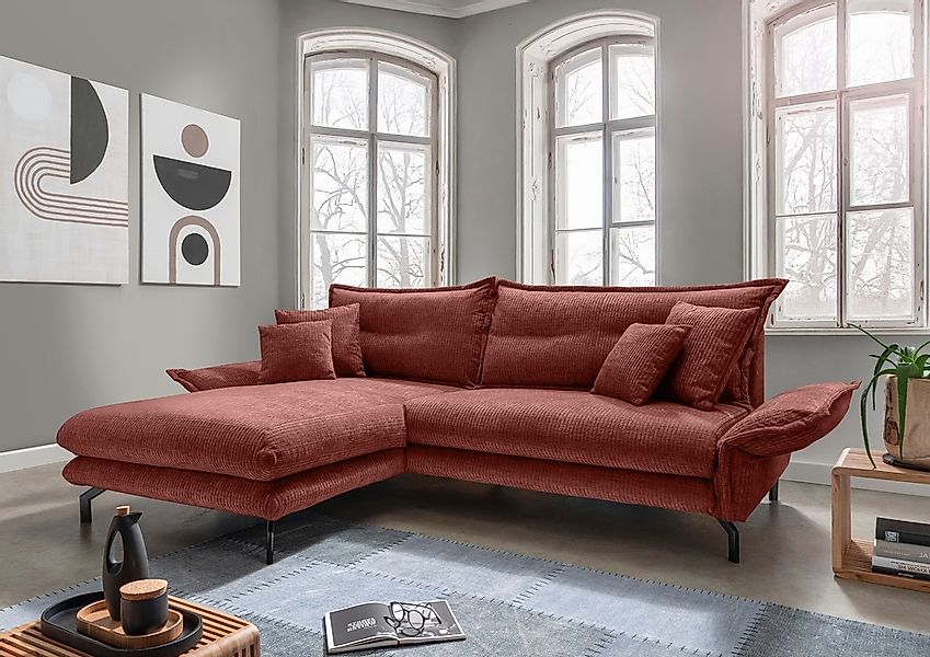 Home affaire Ecksofa "LAVA Breite 255 cm, modern und elegant, aktuelle Kiss günstig online kaufen