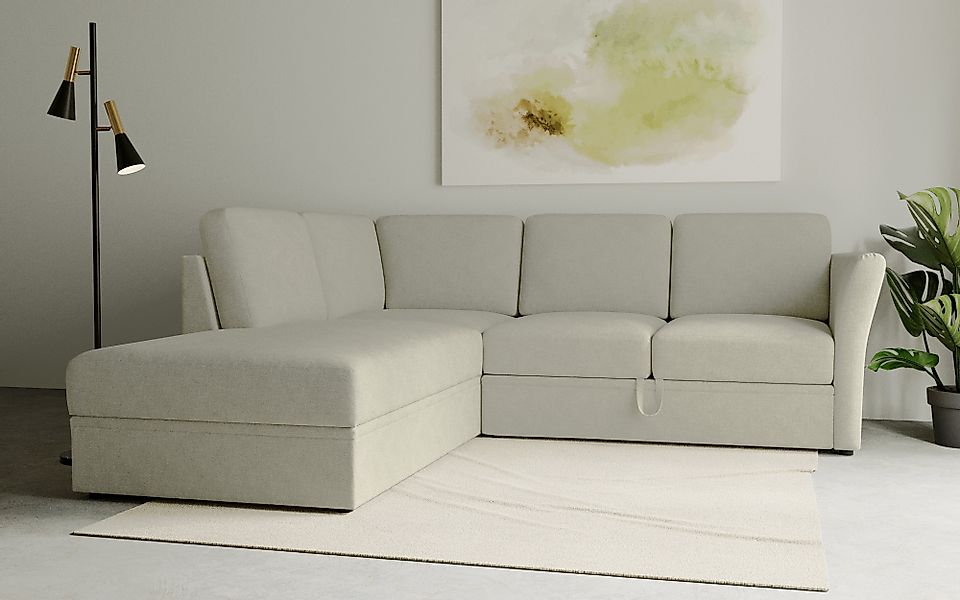 Home affaire Ecksofa »Lavars, L-Form, Schlafsofa«, mit Bettfunktion und Sta günstig online kaufen
