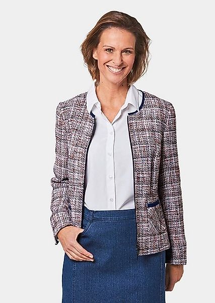 GOLDNER Jerseyblazer Edler Bouclé-Blazer mit Jeanspaspel günstig online kaufen