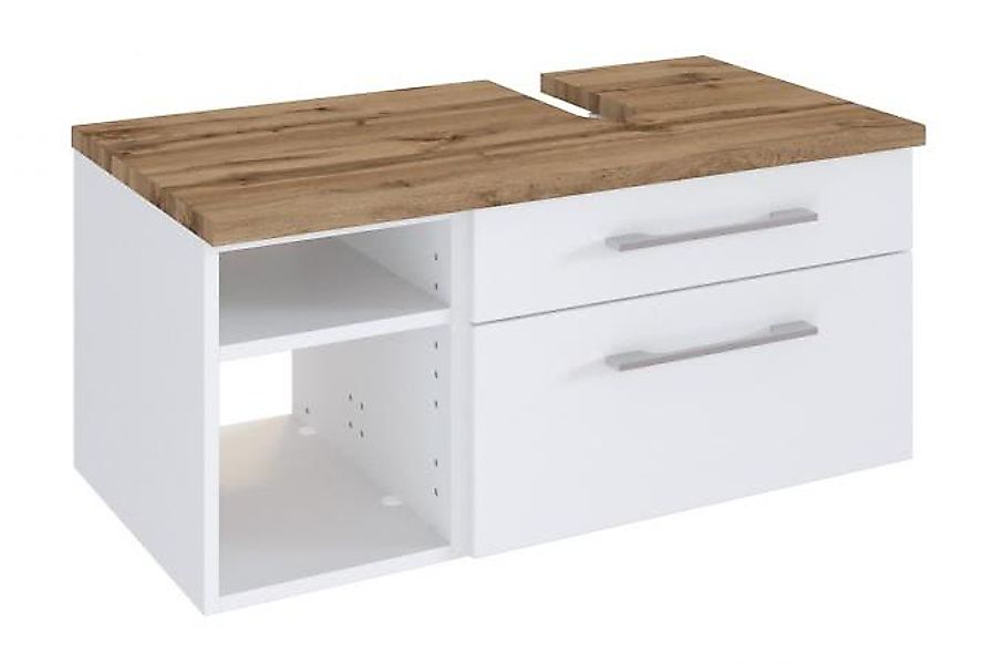 Unterbeckenschrank 90 Regal links Davos von Held Möbel Weiß günstig online kaufen