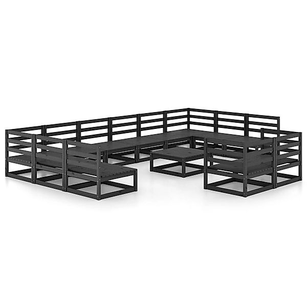 vidaXL 13-tlg Garten-Lounge-Set Massivholz Kiefer Modell 13 günstig online kaufen