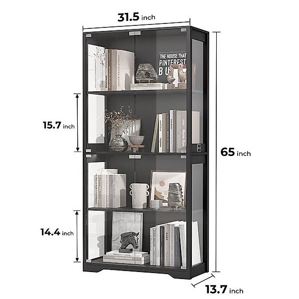 BROTTAR Vitrine mit LED Beleuchtung und Glastüren, Pop-up-Design mit Intell günstig online kaufen