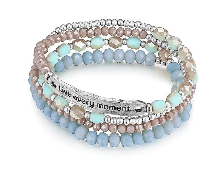 Lulu & Jane Armband Live every moment silber, mit Live every moment günstig online kaufen
