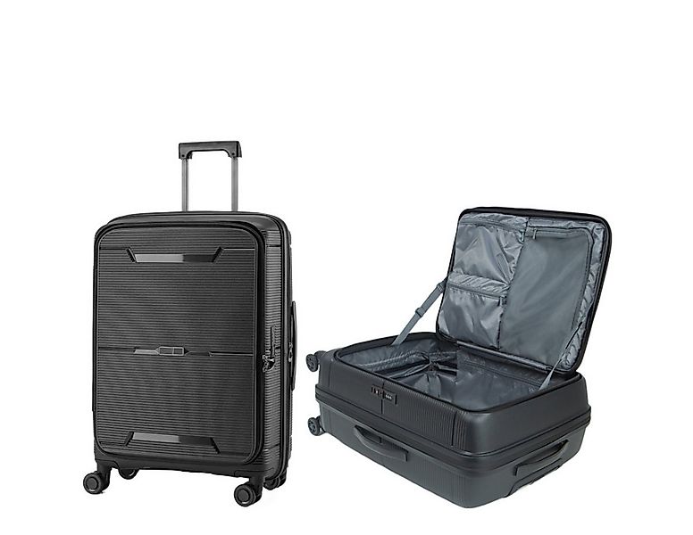 Super Solu Hartschalen-Trolley Erweiterbarer Hartschalenkoffer, Frontöffnun günstig online kaufen