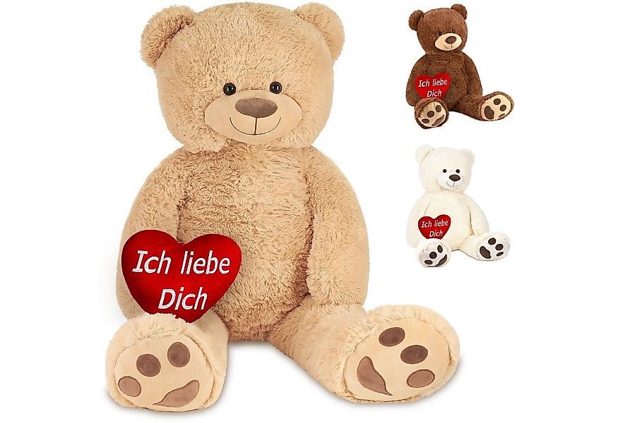 BRUBAKER Kuscheltier XXL Teddybär 100 cm groß mit Herz Ich liebe dich (Vale günstig online kaufen