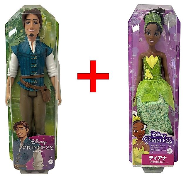 Disney Stehpuppe 2er-Set Disney Prinzessin Puppe HLV98 Flynn Rider Rapunzel günstig online kaufen