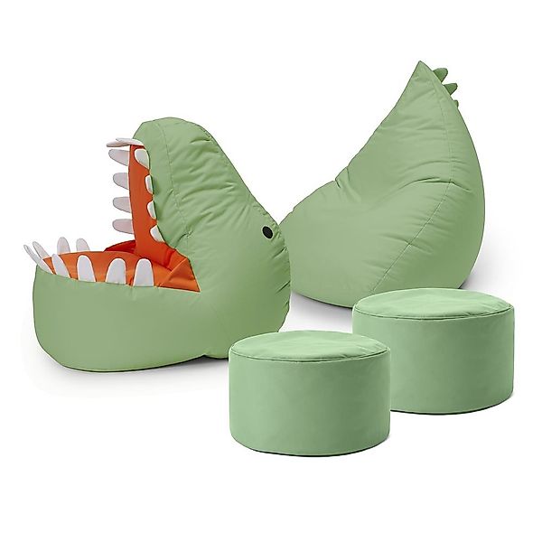 Lumaland Sitzsack Kinder Dino Kissen 90x90x70 günstig online kaufen