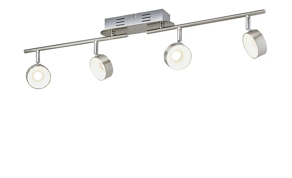KHG LED-Spot  4-flammig Nickel matt   ¦ silber ¦ Maße (cm): B: 83,5 H: 18,5 günstig online kaufen