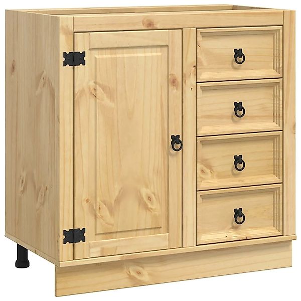 vidaXL Schrank mit Regal Honig 80 x 46 x 81 cm Massives Kiefernholz 4200756 günstig online kaufen