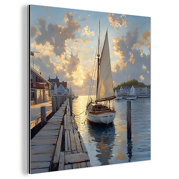 MuchoWow Metallbild Segelboot - Sonne - günstig online kaufen