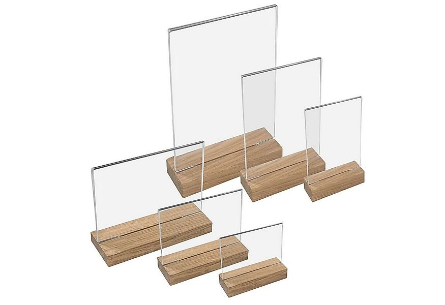 HMF Einzelrahmen 4694 Acryl Tischaufsteller, für 1 Bilder (2 St), T-Ständer günstig online kaufen