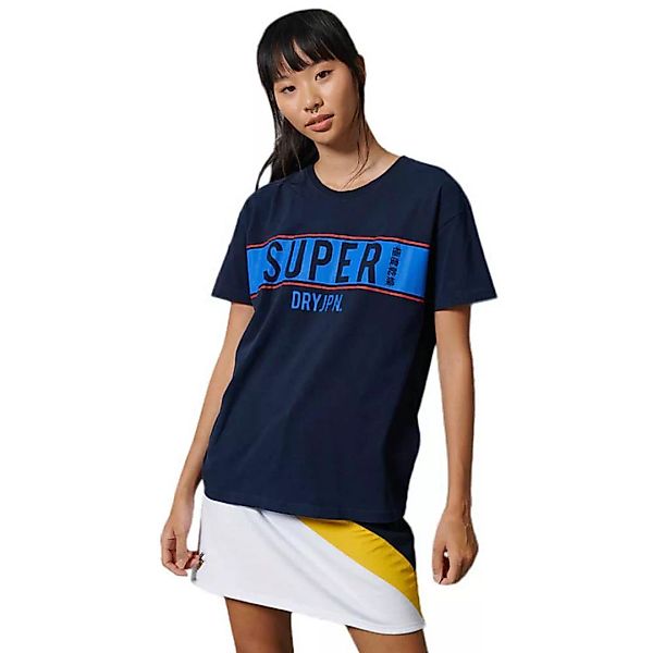 Superdry Panel Kurzarm T-shirt XS Rich Navy günstig online kaufen