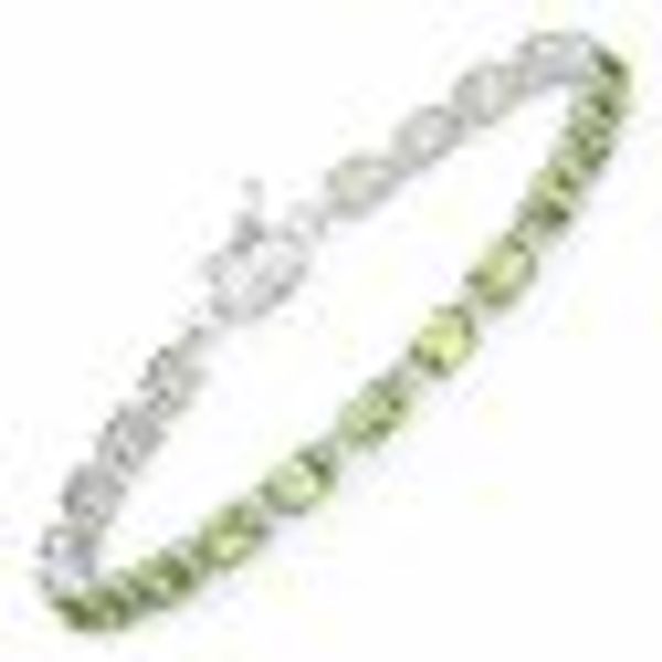 Armband 925-Sterling Silber rhodiniert Peridot oval günstig online kaufen