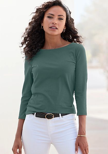 LASCANA 3/4-Arm-Shirt 2er-Pack, aus elastischer Baumwoll-Modal-Qualität günstig online kaufen