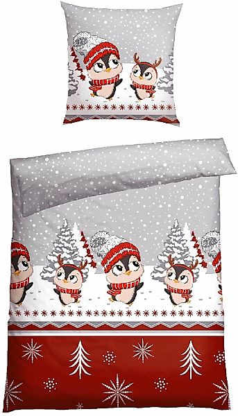 Schiesser Bettwäsche "Antoni aus weicher Baumwolle mit coolem Winterprint" günstig online kaufen