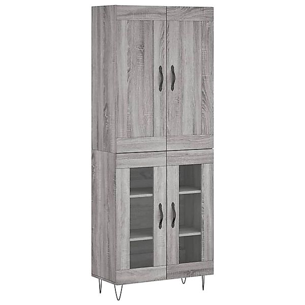 vidaXL Highboard Grau Sonoma 69,5x34x180 cm Holzwerkstoff 3199655 günstig online kaufen