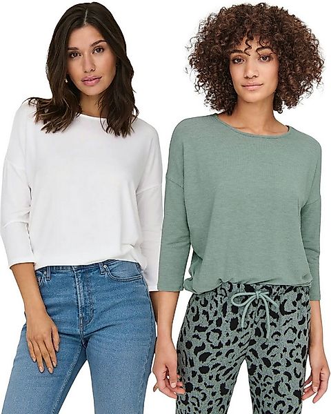 ONLY 3/4 Arm-Pullover (Set, 2er-Pack) Locker geschnitten günstig online kaufen