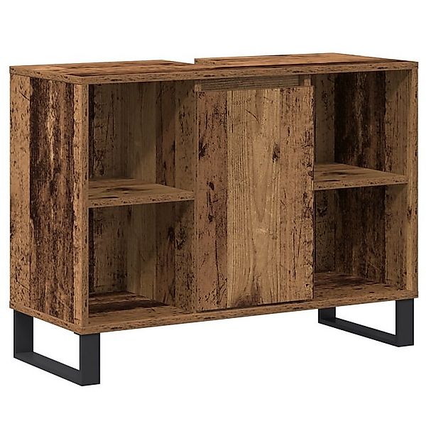 vidaXL Badezimmerspiegelschrank Badezimmer-Waschtisch Altes Holz Spanplatte günstig online kaufen