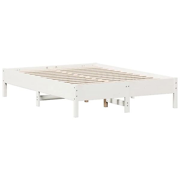 vidaXL Massivholzbett ohne Matratze Weiß 140x190 cm Kiefernholz 842715 günstig online kaufen