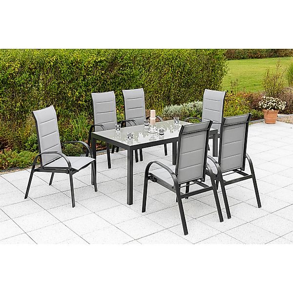 Merxx Marini Set 7-tlg. Gartentisch 150 x 90 cm günstig online kaufen