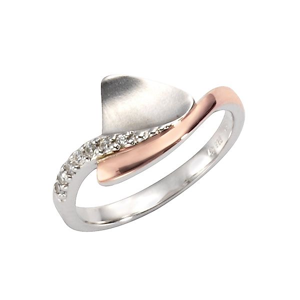Zeeme Fingerring Silber 925 zweifarbig mit günstig online kaufen