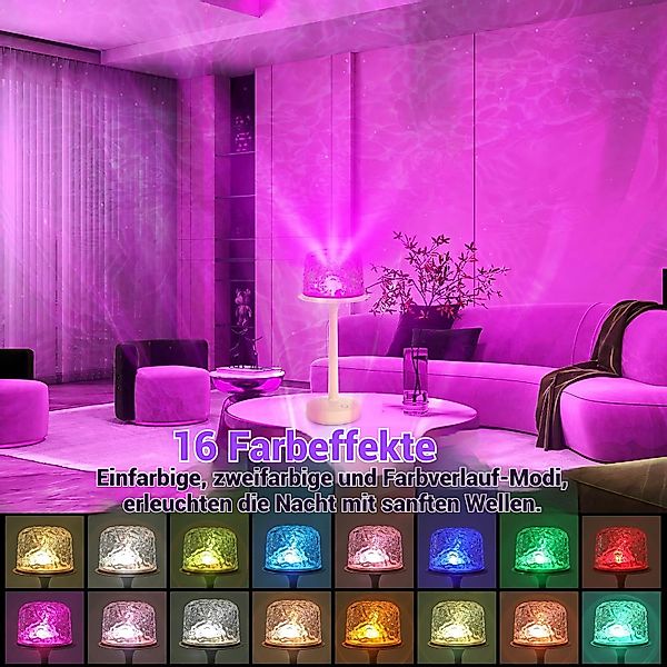 BlingBin LED Tischleuchte 2-in-1-Ozeanlampe Wasserwellenlampe, 16 günstig online kaufen