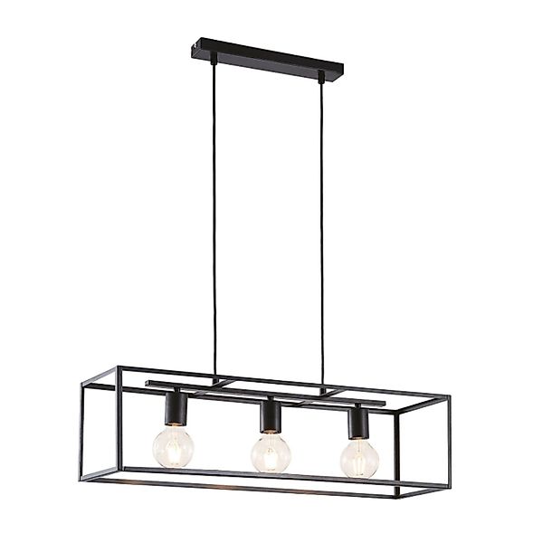 Lindby Pendelleuchte Emily 9624257 Modern in Schwarz aus Metall 3-flammig E günstig online kaufen