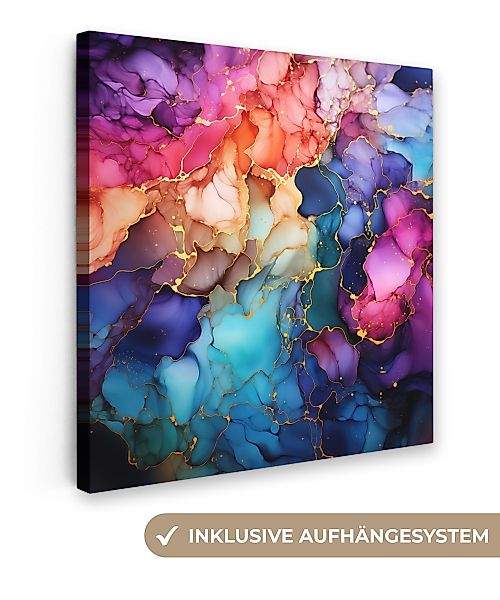 OneMillionCanvasses® Leinwandbild Marmor - Bunt - günstig online kaufen