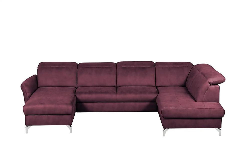 uno Wohnlandschaft Wildleder-Optik Basel ¦ rot ¦ Maße (cm): B: 304 H: 100 T günstig online kaufen