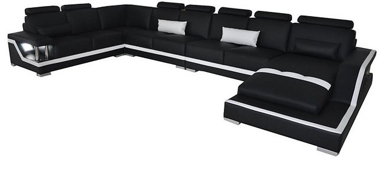 JVmoebel Ecksofa Ledersofa Wohnlandschaft Eck Garnitur Design Modern Sofa U günstig online kaufen