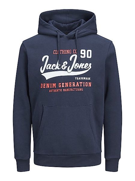 Jack & Jones Hoodie Logo Kapuzensweatshirt Navy günstig online kaufen