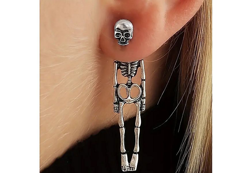 Adelia´s Paar Ohrhänger Halloween Schmuck Ohrringe Ohrstecker Skelett aus A günstig online kaufen