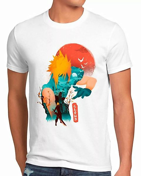 style3 Print-Shirt Herren T-Shirt Cloud Sunset final fantasy 7 VII rebirth günstig online kaufen
