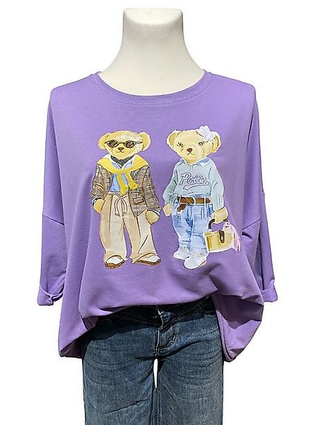 Fashion and Sports Sweater K4-4 leichtes Sweatshirt mit Teddy Print günstig online kaufen