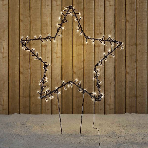 Mojawo Lichtervorhang XXL LED Metall Weihnachtsstern günstig online kaufen